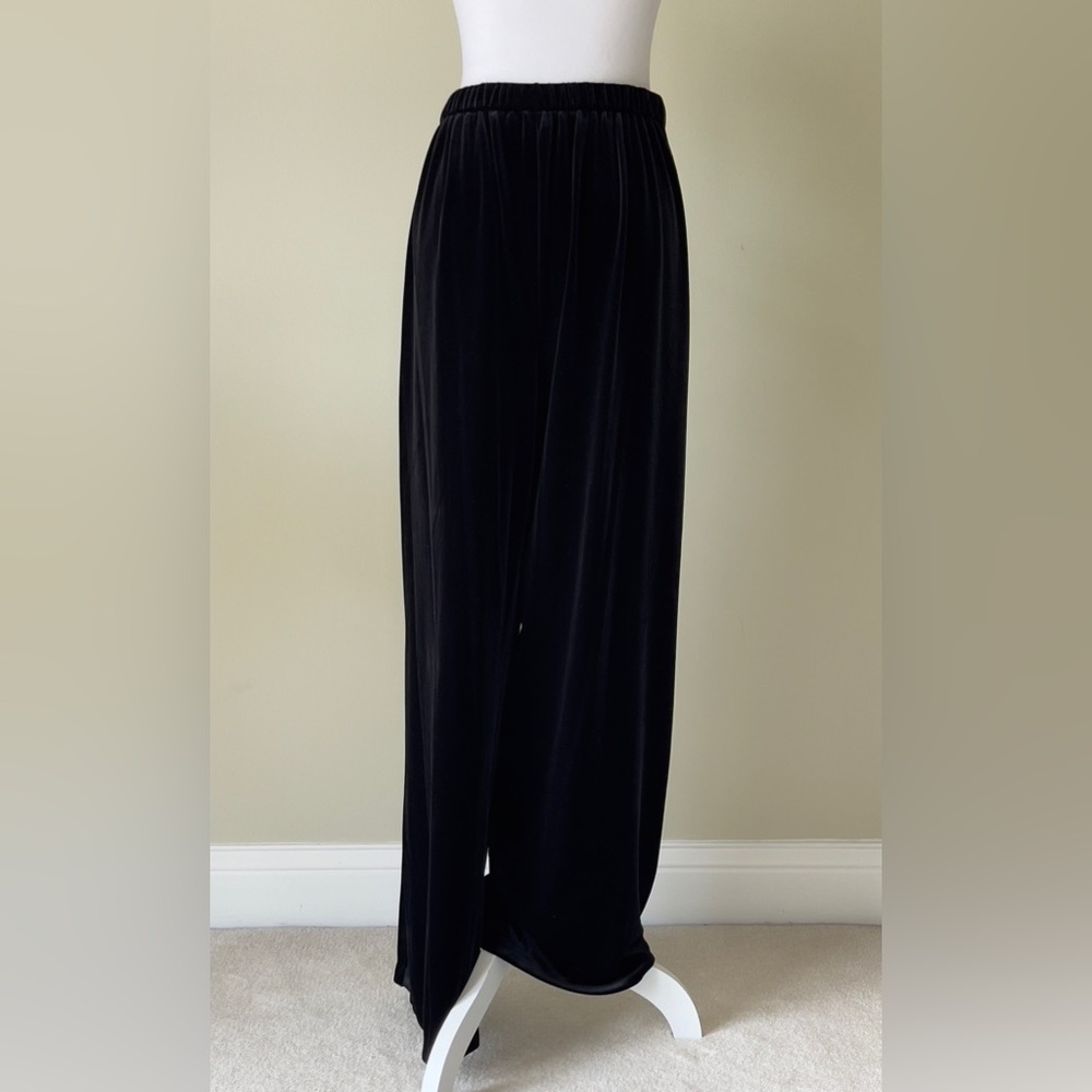 Alex Evenings womens Velvet Full Length Formal Dress Black Pant NWOT Size XL - Picture 7 of 8